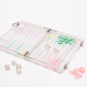 Mini Lucite Aurora Backgammon by Sunnylife